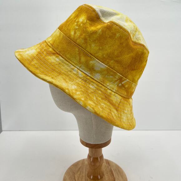 CLARE V Cloud Tie Dye Bucket Hat Womens XS Small Marigold Yellow Packable NWT main image 6
